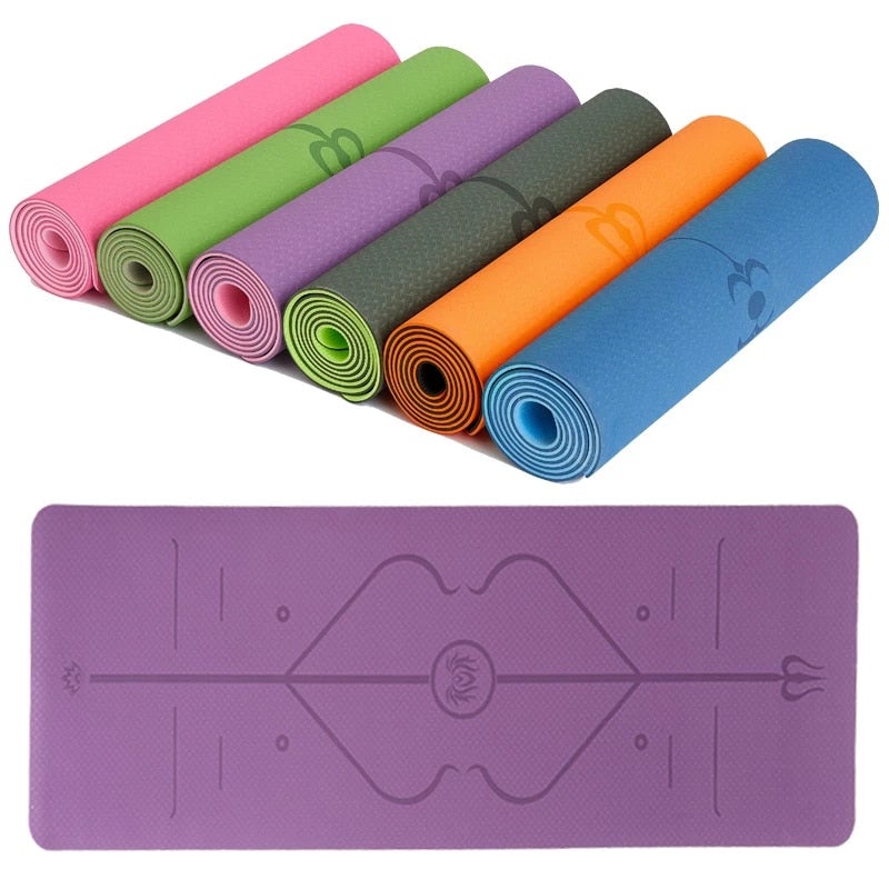 Grip Yoga Mat with Alignment Lines